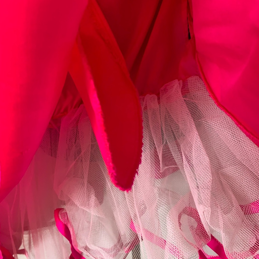 Vintage 1990s Hot Pink Silk Dress Catherine Regehr Dramatic Wrap Cocktail Dress - Picture 9 of 9